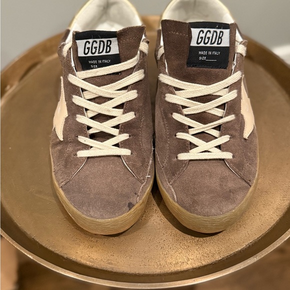 Golden Goose Brown and Gold Sneakers - Picture 3 of 7